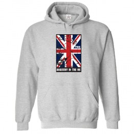 Anarchy In The UK with Queen Behind Union Jack Unisex Classic Kids and Adults Pullover Hoodie							 									 									
